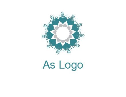 flower with hearts logo