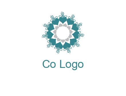 flower with hearts logo