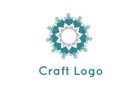 flower with hearts logo