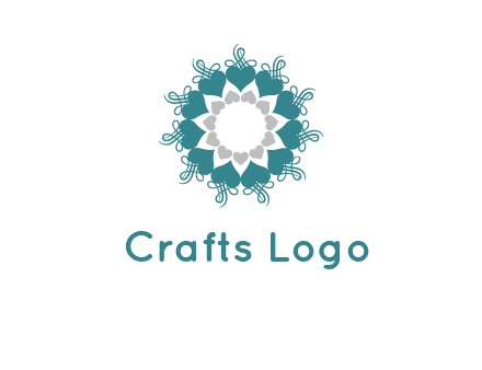 flower with hearts logo