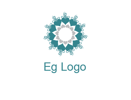 flower with hearts logo