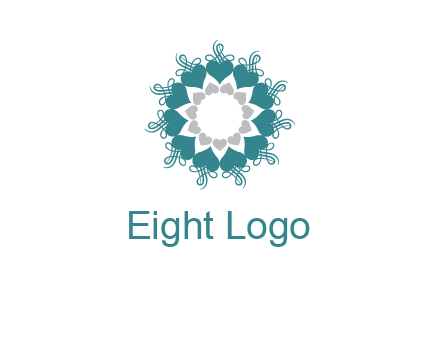flower with hearts logo