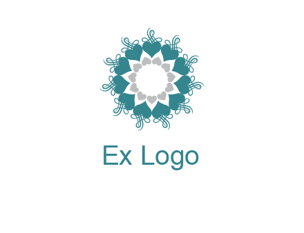 flower with hearts logo