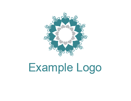 flower with hearts logo