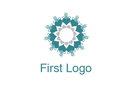 flower with hearts logo