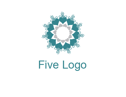 flower with hearts logo