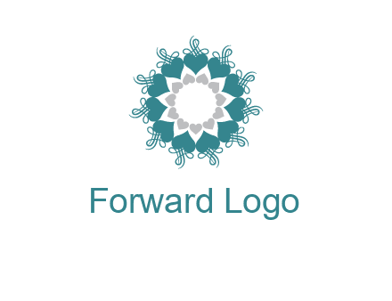 flower with hearts logo