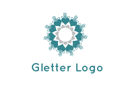 flower with hearts logo