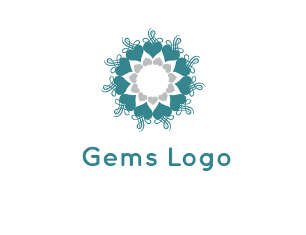 flower with hearts logo