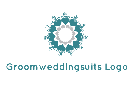 flower with hearts logo