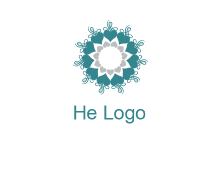 flower with hearts logo