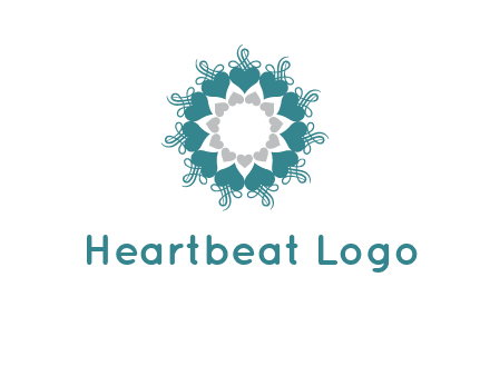 flower with hearts logo