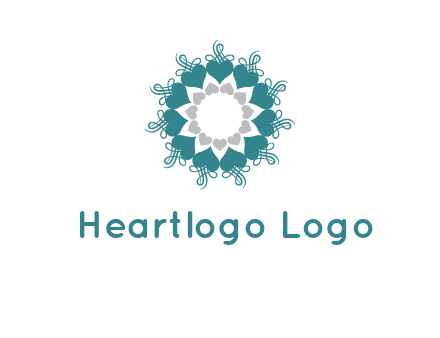 flower with hearts logo