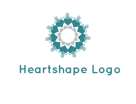 flower with hearts logo