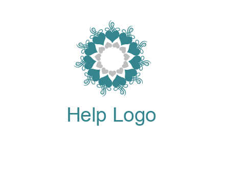 flower with hearts logo