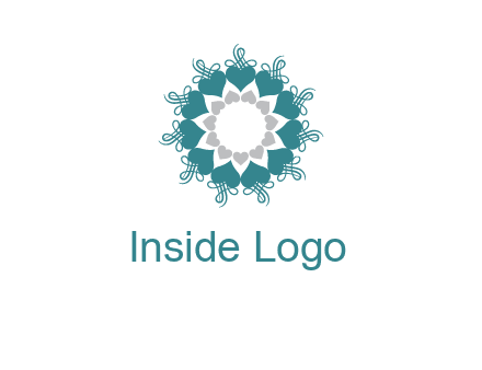 flower with hearts logo