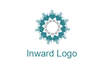 flower with hearts logo