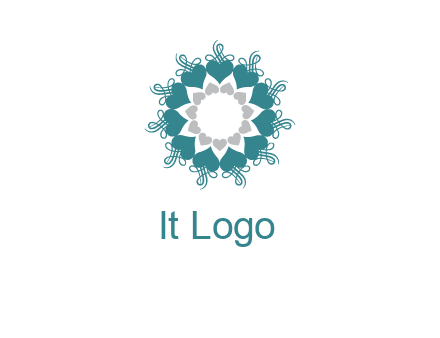 flower with hearts logo