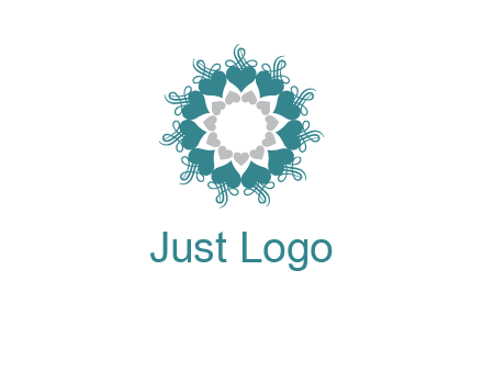 flower with hearts logo