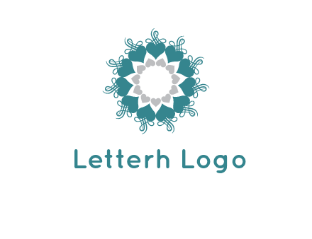 flower with hearts logo