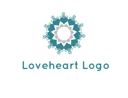 flower with hearts logo