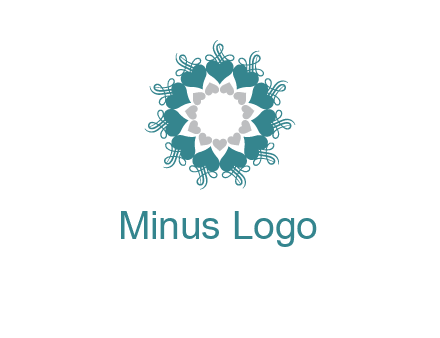 flower with hearts logo
