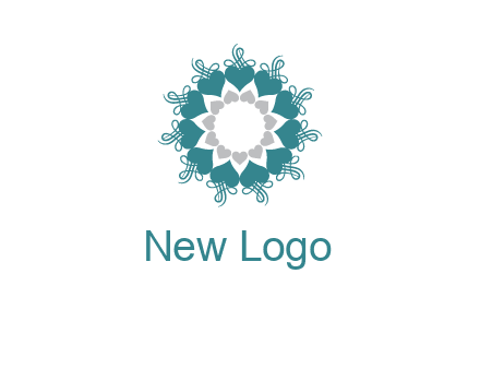 flower with hearts logo
