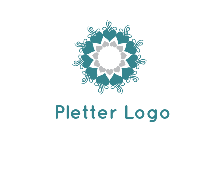flower with hearts logo