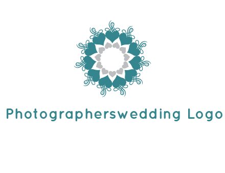 flower with hearts logo