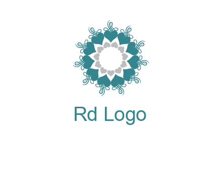 flower with hearts logo