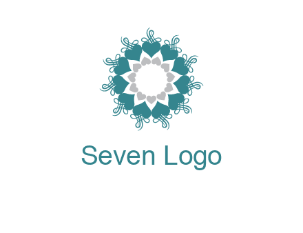 flower with hearts logo