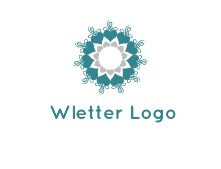 flower with hearts logo