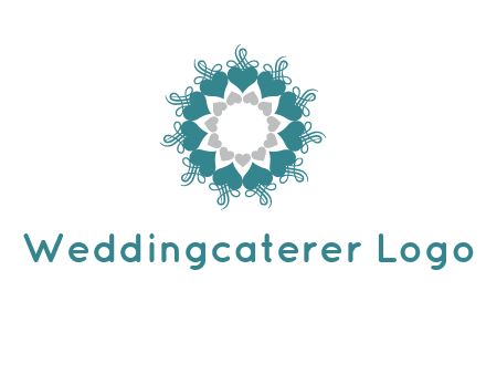 flower with hearts logo
