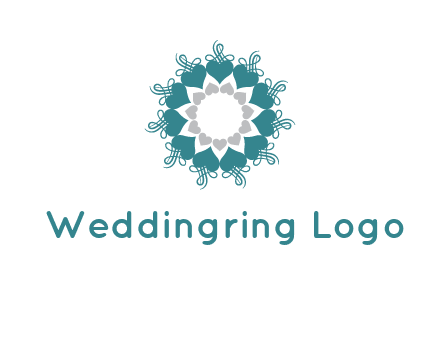 flower with hearts logo