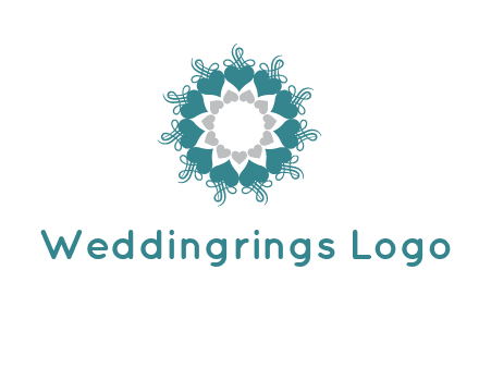 flower with hearts logo
