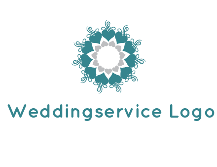 flower with hearts logo