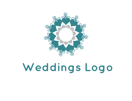 flower with hearts logo