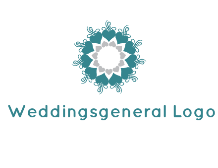 flower with hearts logo