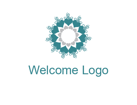 flower with hearts logo