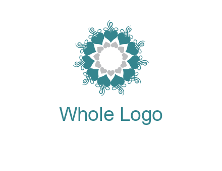 flower with hearts logo