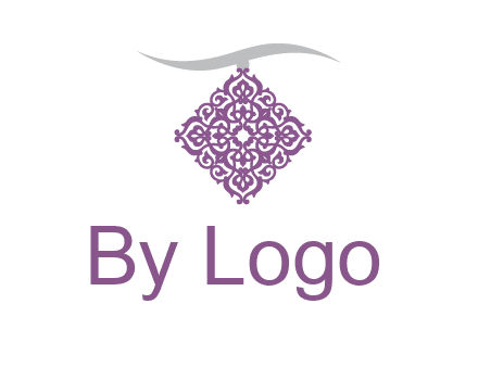necklace with a motif medallion logo