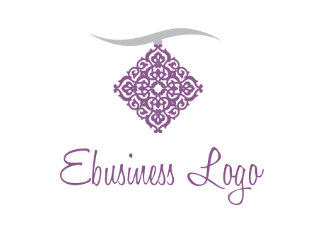 necklace with a motif medallion logo