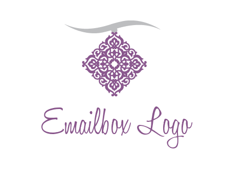 necklace with a motif medallion logo