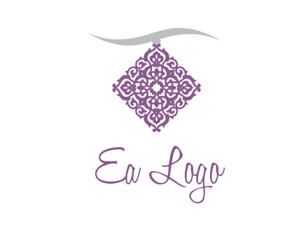 necklace with a motif medallion logo