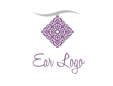 necklace with a motif medallion logo