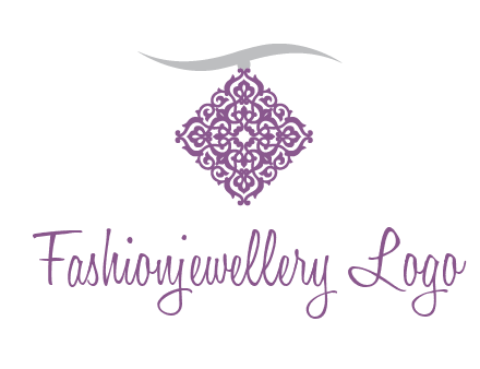 necklace with a motif medallion logo