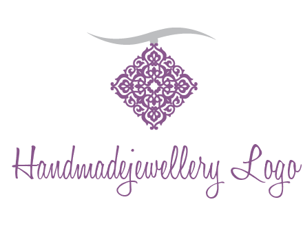 necklace with a motif medallion logo