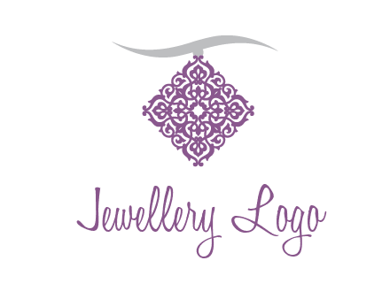 necklace with a motif medallion logo