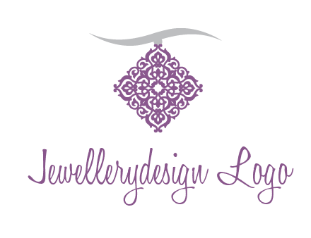 necklace with a motif medallion logo