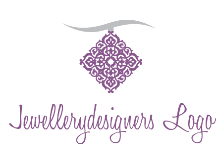 necklace with a motif medallion logo